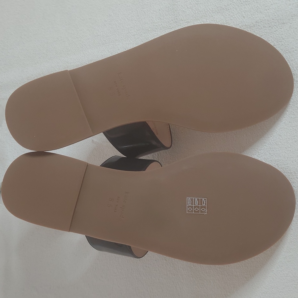 Kate Spade Cassia Thong Flat Black Sandal. Size 8.5 - Picture 9 of 9